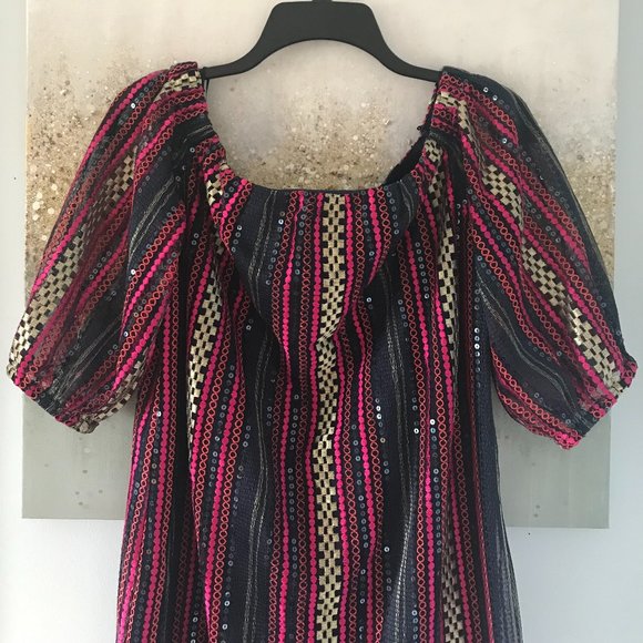 Trina Turk Junket Off-the-Shoulder Sequin Dress (NWT) - Picture 4 of 14